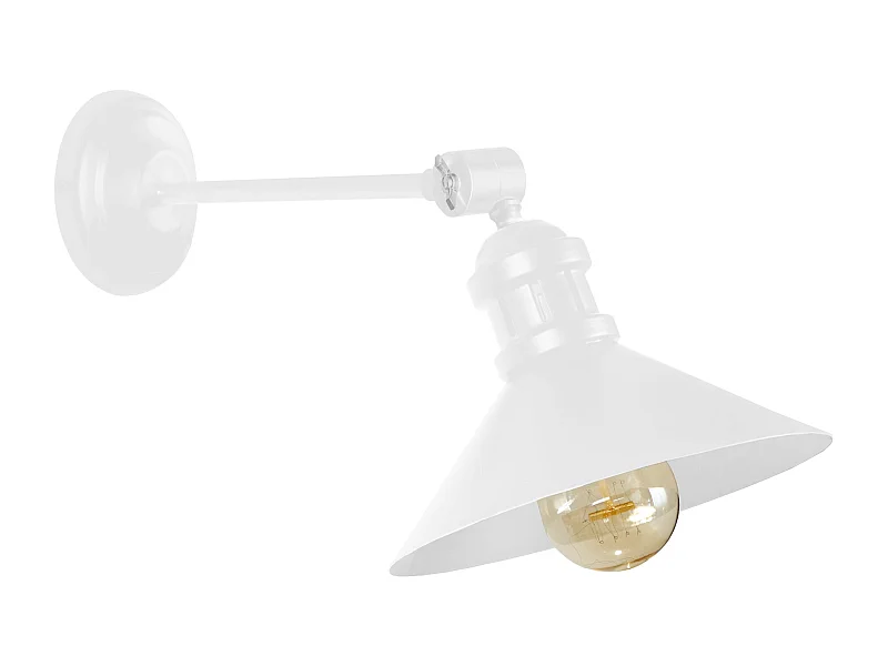 Applique TOSEL ,métal,Blanc ,H19xD20xP37cm