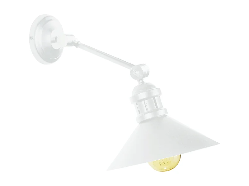 Applique TOSEL ,métal,Blanc ,H40xD20xP40cm