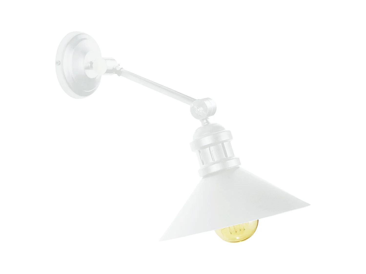 Applique TOSEL ,métal,Blanc ,H40xD20xP40cm