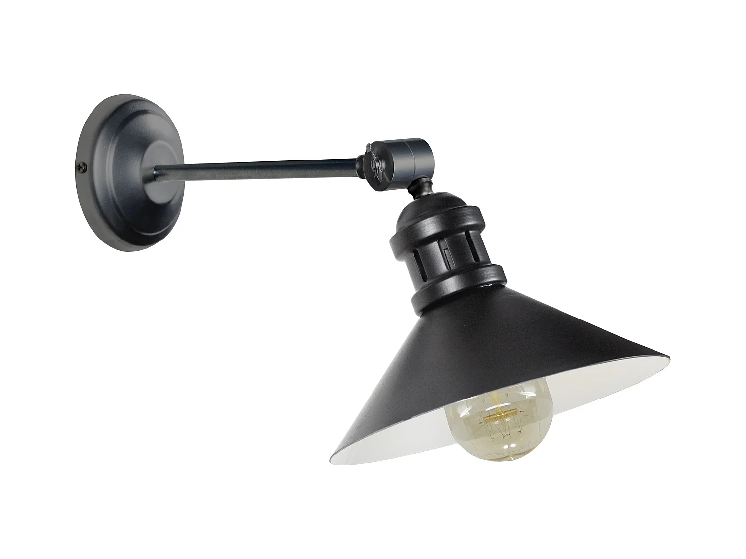 Aplique TOSEL OLDHAM A metal articulado antracite D37 x  H19  cm