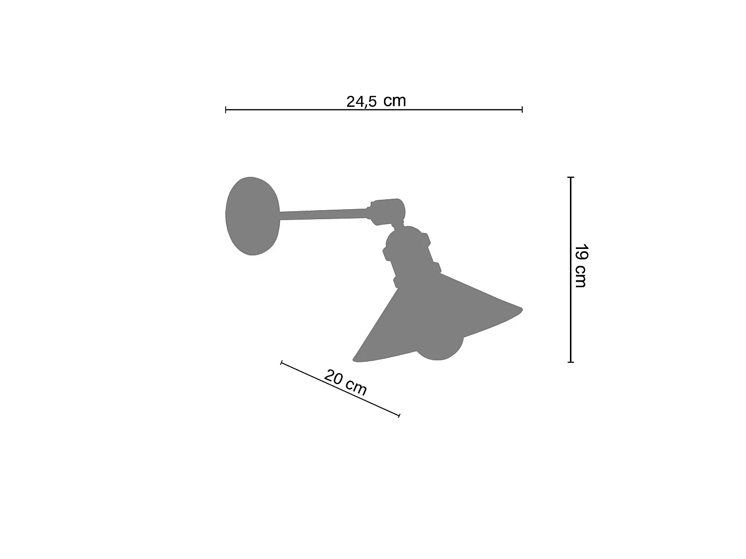 Lampada da parete  brazoarticolato OLDHAM A antracite D'24,5cm