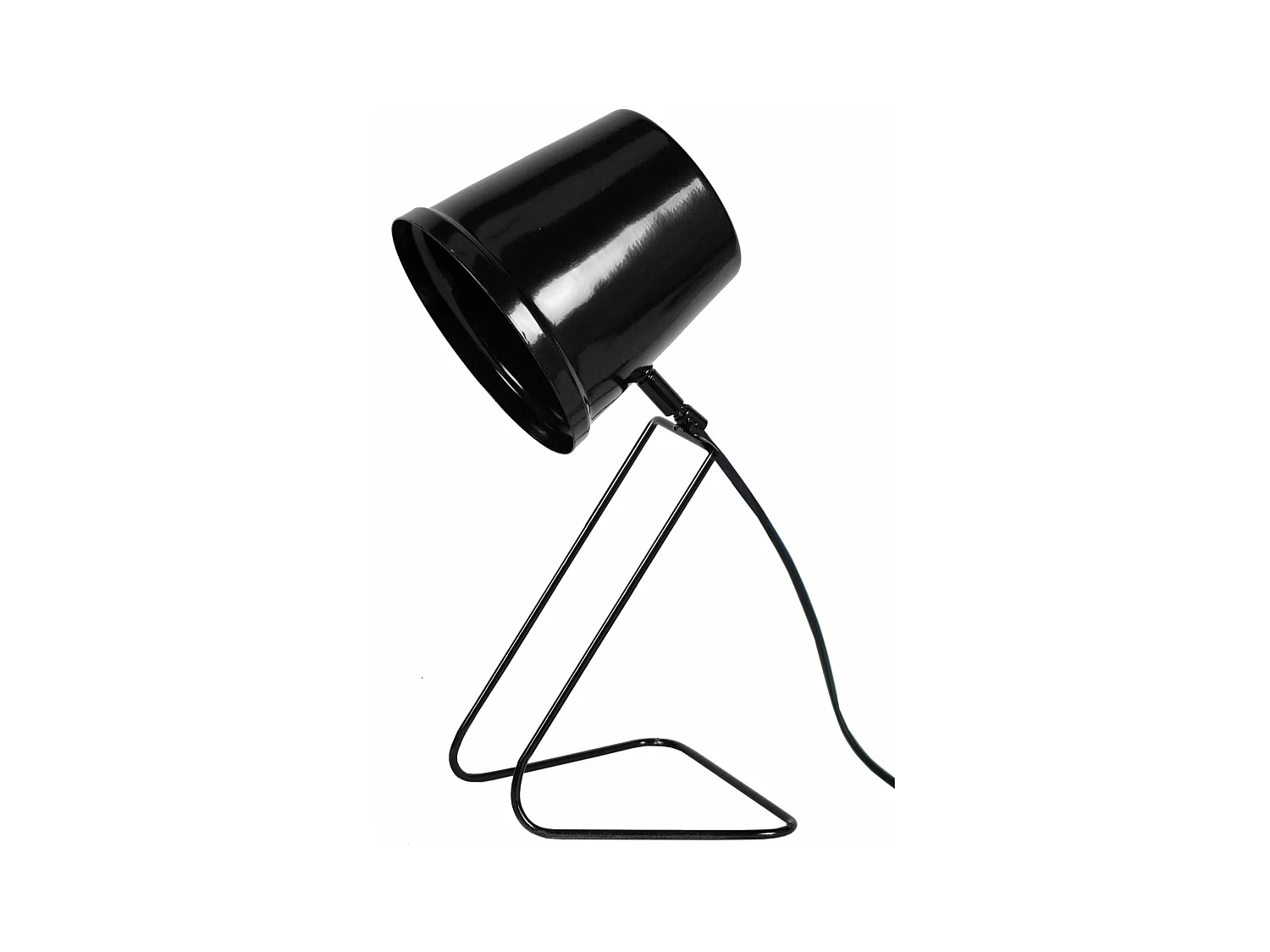 Lampe de bureau conique métal  naturel 38 cm.