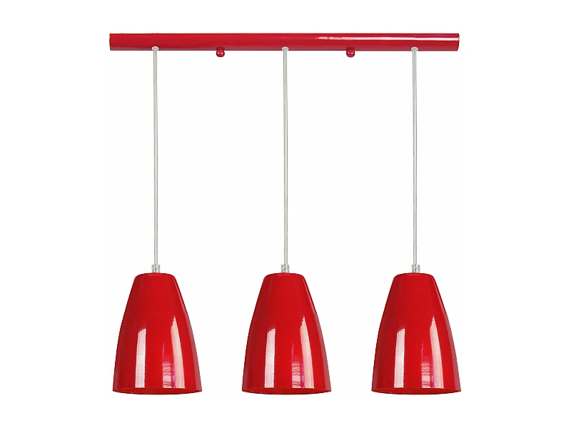 Suspensão TOSEL  LARSEN metal cônico amarelo D15 x  H78  cm