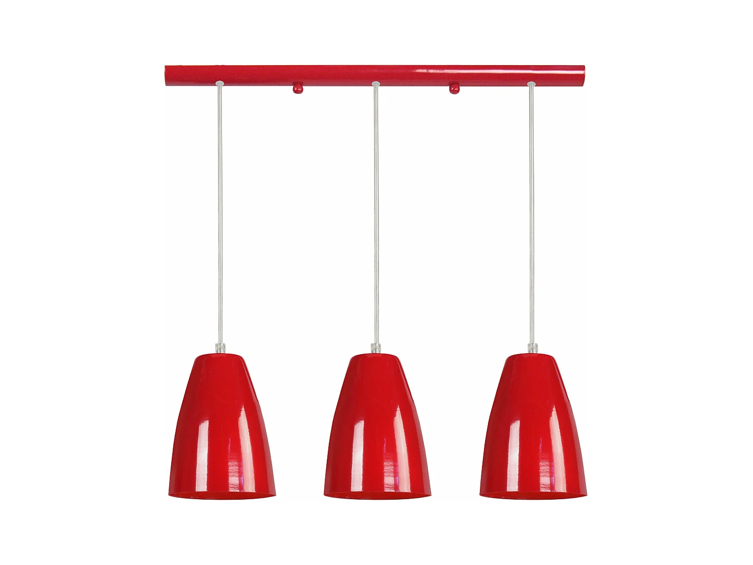 Suspensão TOSEL  LARSEN metal cônico amarelo D15 x  H78  cm