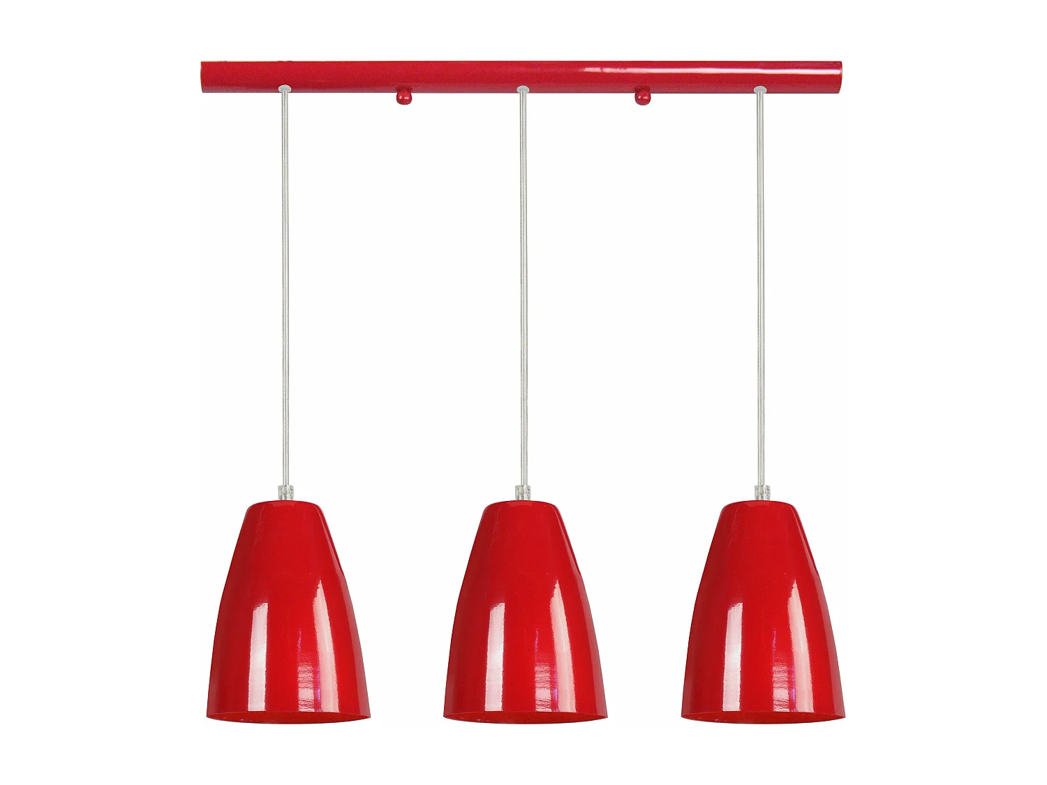 Suspensão TOSEL  LARSEN metal cônico amarelo D15 x  H78  cm