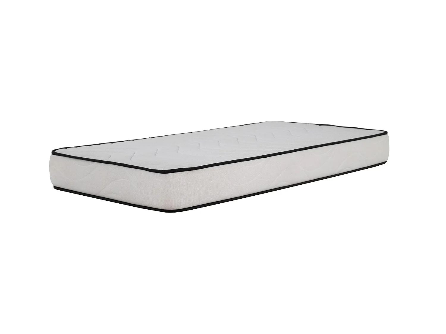 Ensemble Matelas mousse Confort - 90x190cm - mousse - 18 cm et Sommier kit gris