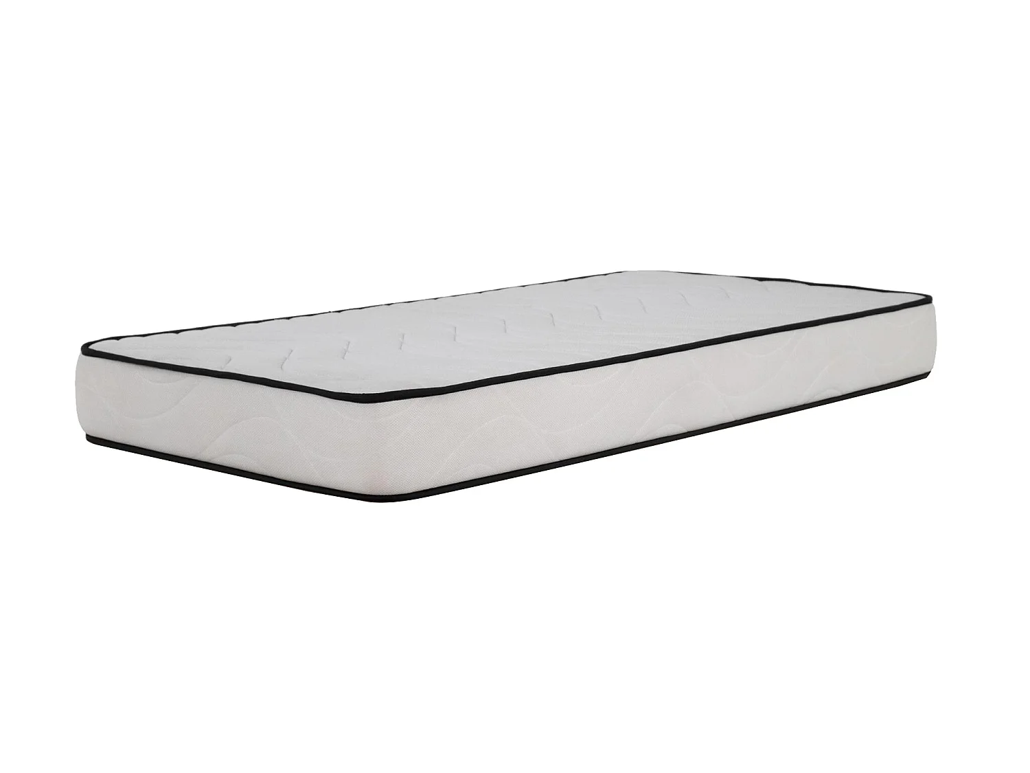 Ensemble Matelas mousse Confort - 90x190cm - mousse - 18 cm et Sommier kit gris