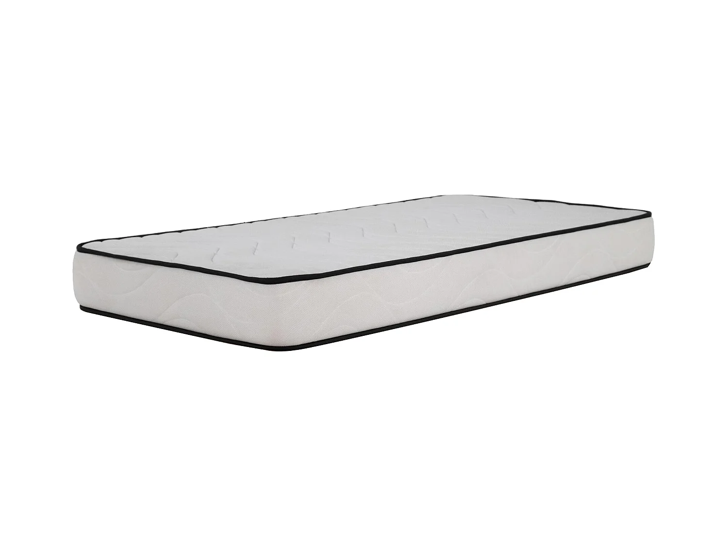 Ensemble Matelas mousse Confort 90x190cm 1 Oreiller flocons mémoire 50x70 - Sommier kit chêne