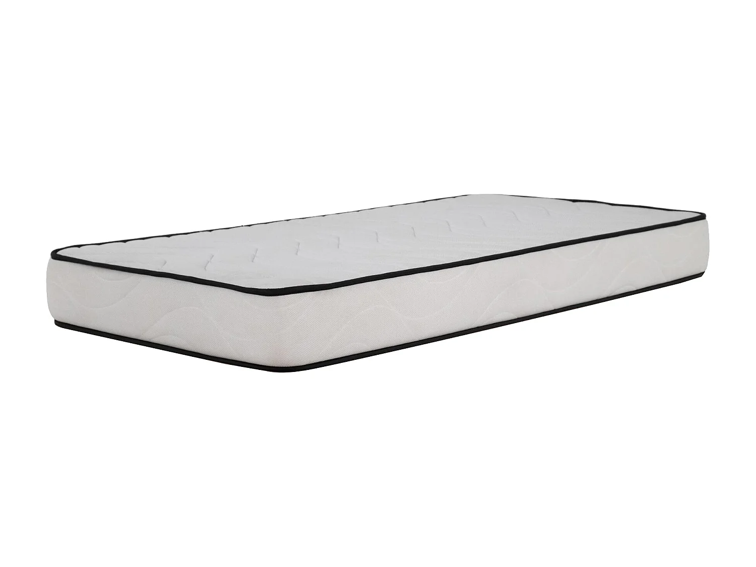 Ensemble Matelas mousse Confort 90x190cm 1 Oreiller flocons mémoire 50x70 - Sommier kit chêne