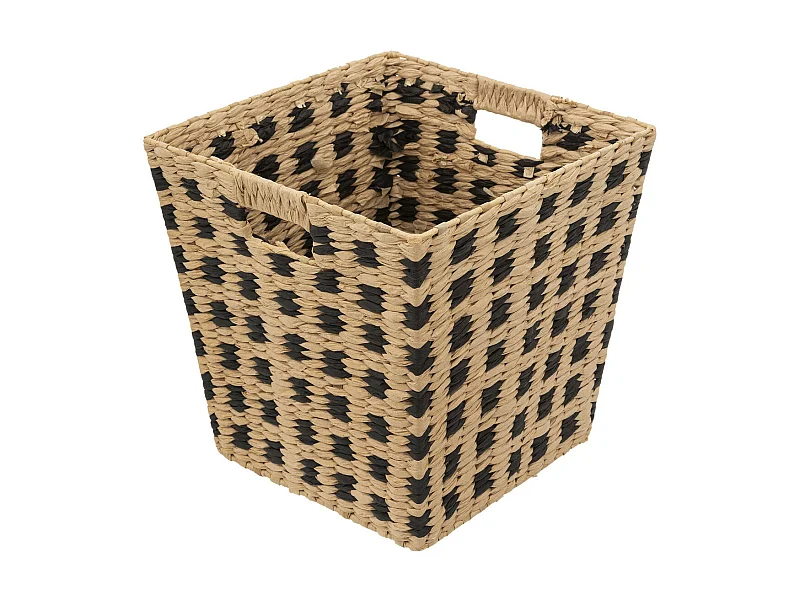 Panier Carré Déco "Terre Inconnue" 31x31cm Beige