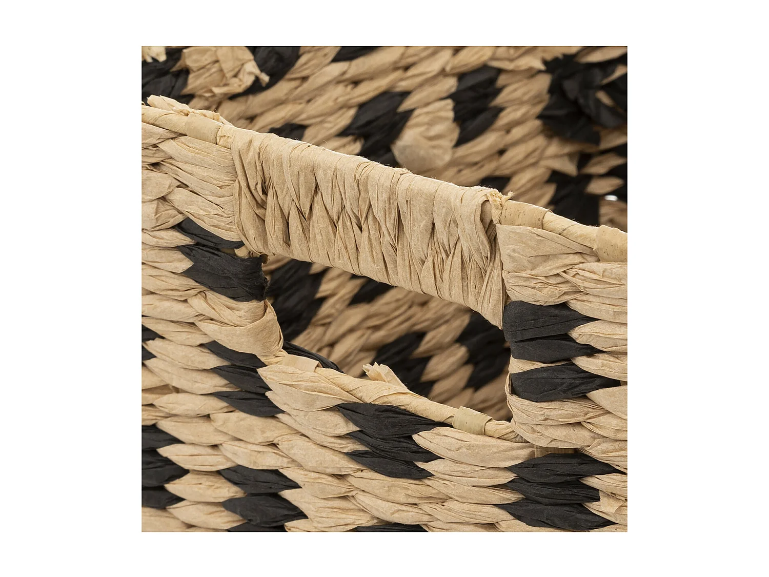 Panier Carré Déco "Terre Inconnue" 31x31cm Beige