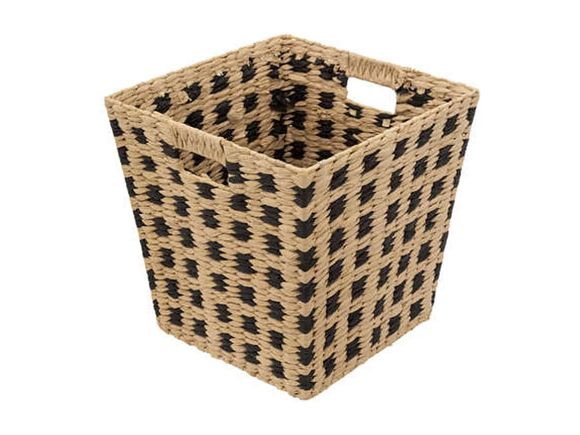 Panier Carré Déco "Terre Inconnue" 31x31cm Beige