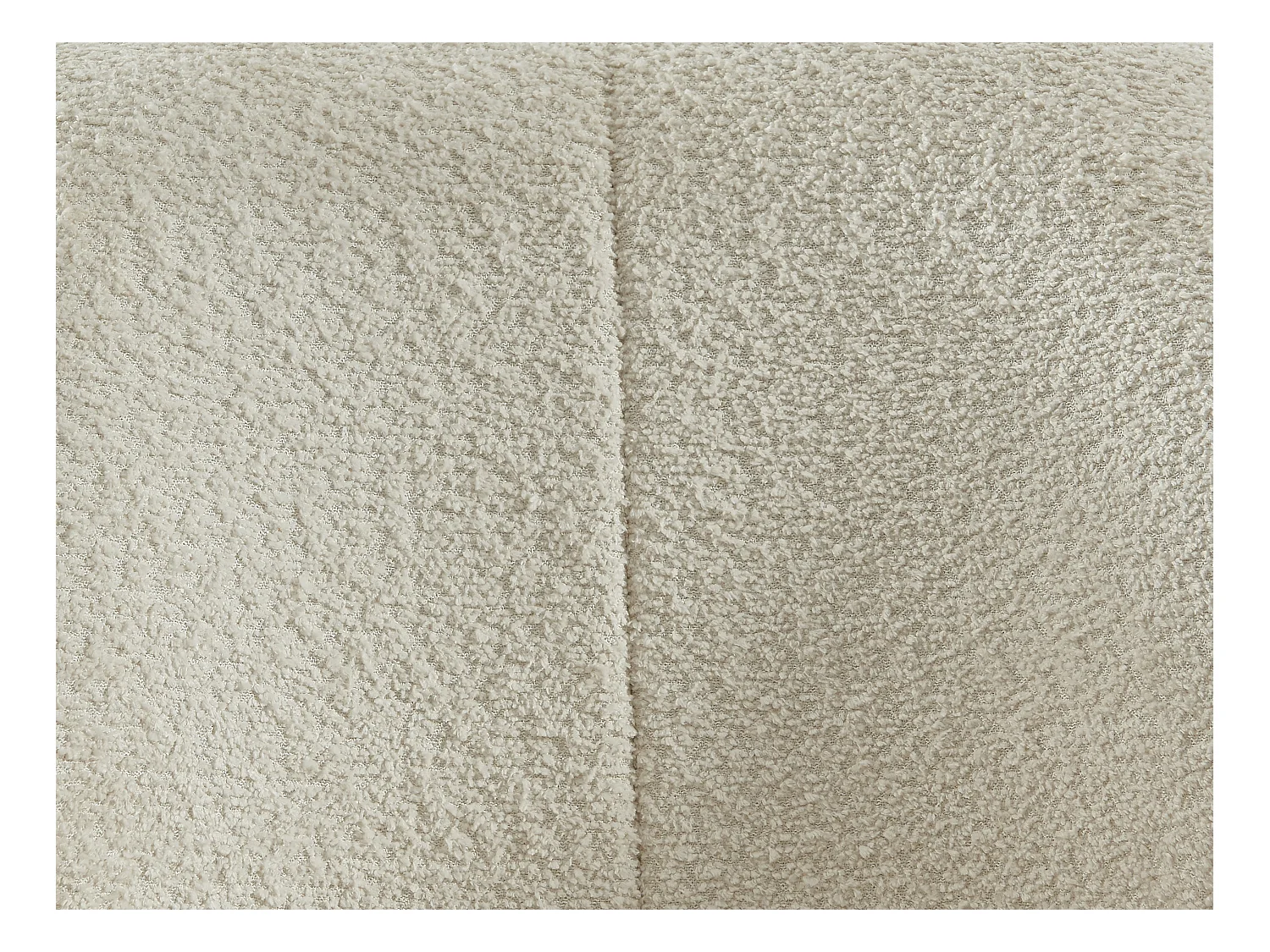 Lot de 2 chaises avec accoudoirs en tissu bouclette et métal noir - Crème - AKETI de Pascal Morabito