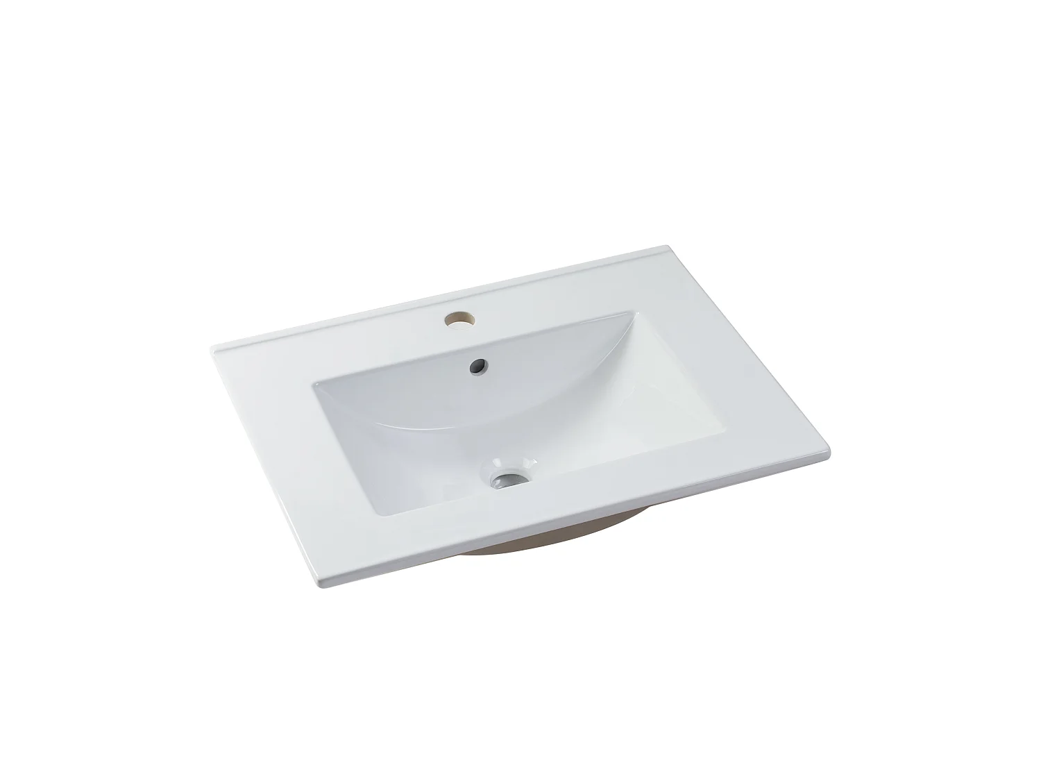 Waschbeckenunterschrank hängend mit Einbauwaschtisch & Spiegelschrank - Anthrazit - 60 cm - YANGRA