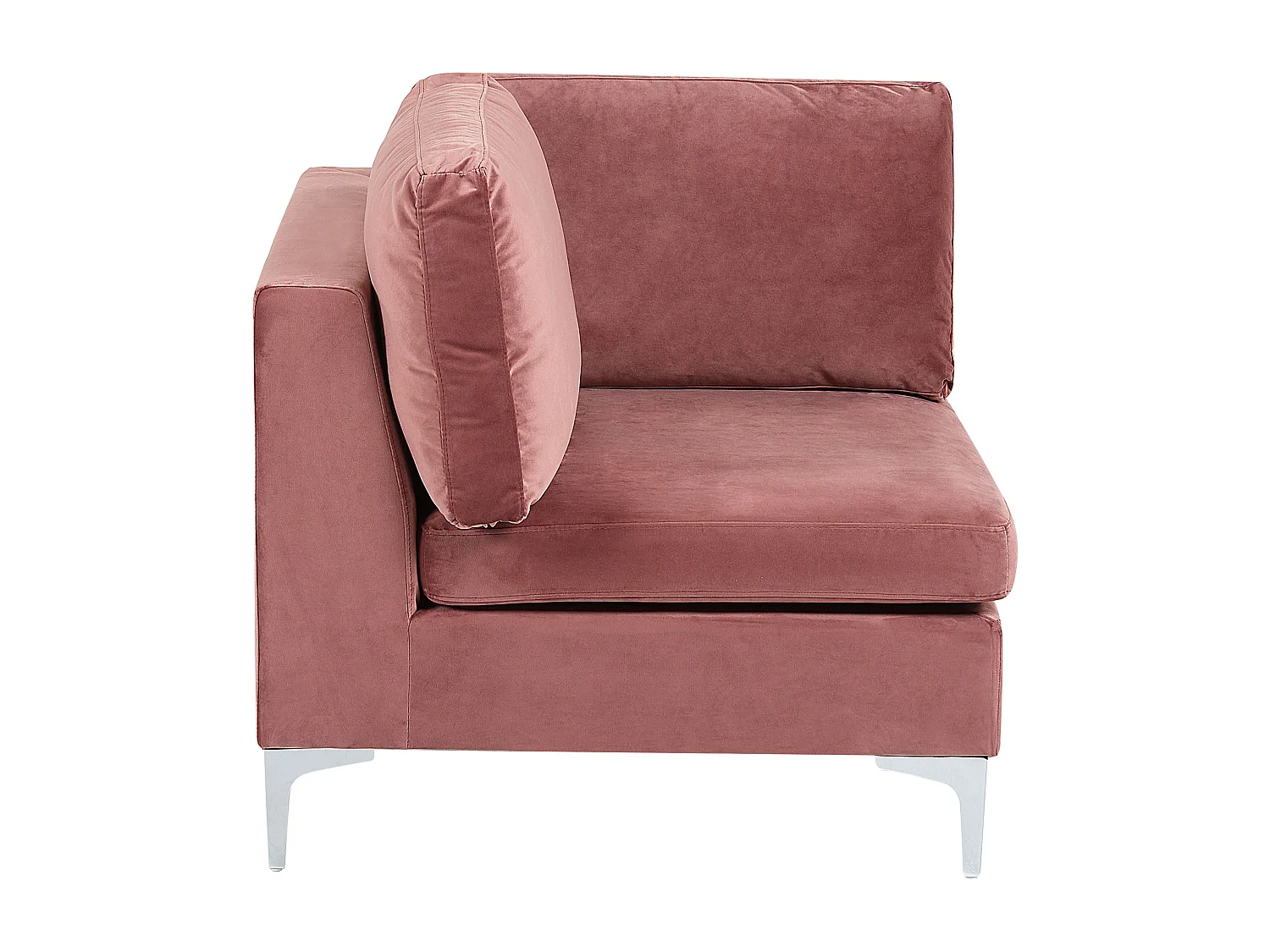 Modulaire U-vormige bank EVJA Fluweel Roze Met ottomaan 6-zitter