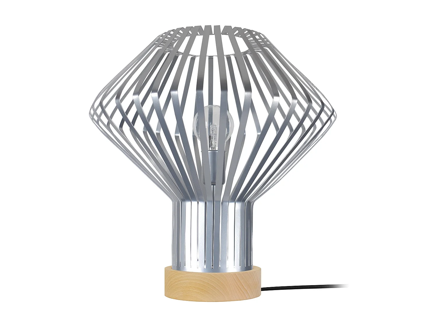 Abajur TOSEL SKARA tecido coluna castanho D30 x  H52  cm