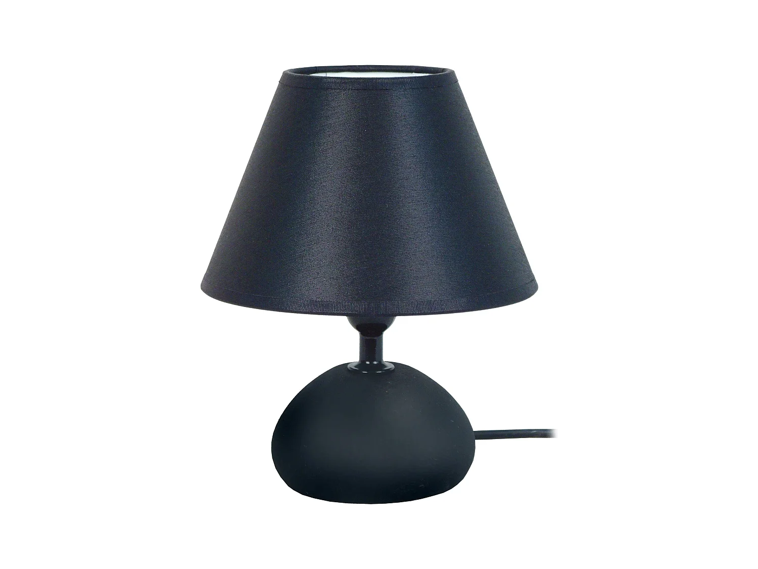Lampe de Chevet TOSEL ,bois,Noir ,H22xD16xP16cm