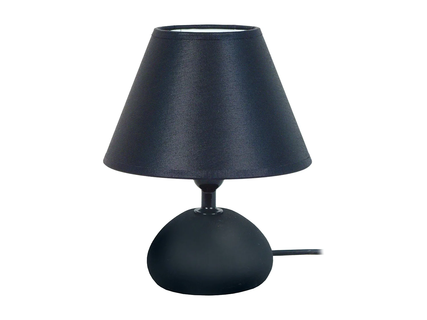 Lámpara de noche TOSEL ,madera,Negro ,A22xD16xP16cm