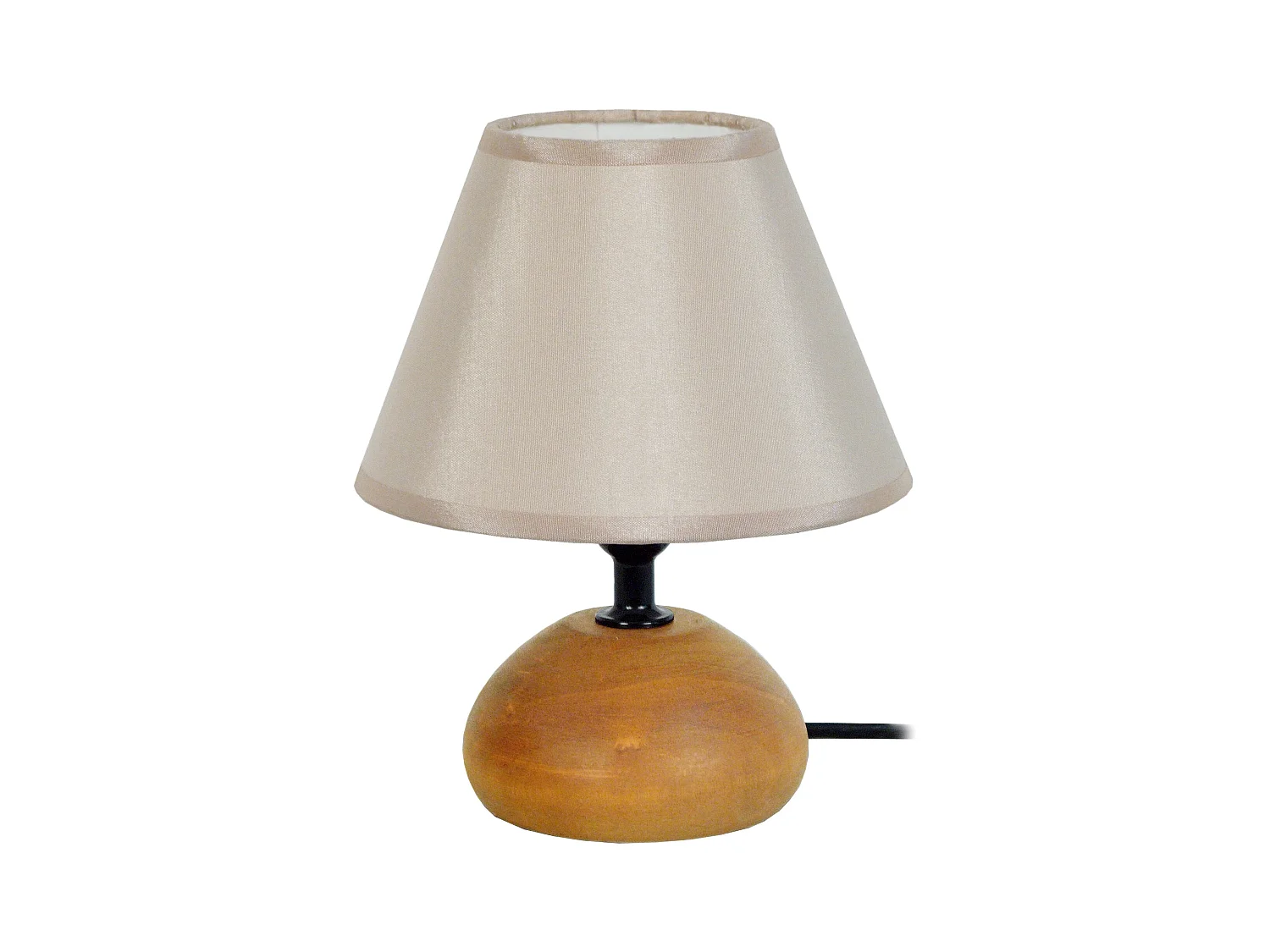Lampe de Chevet TOSEL ,bois,foncé ,H22xD 16xP16cm
