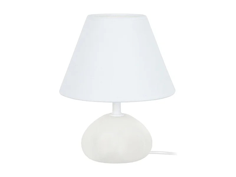 Lampe de Chevet TOSEL ,bois,Blanc  ,H22xD16xP16cm