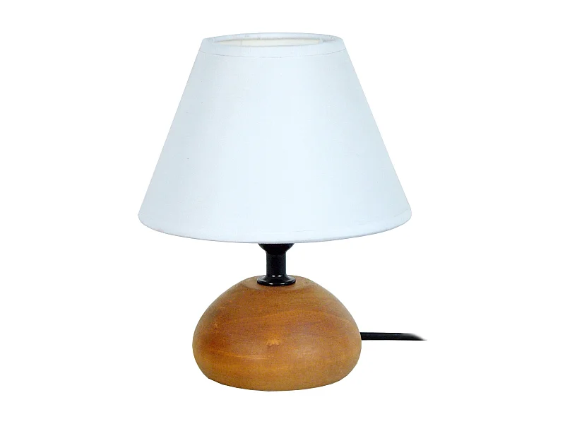 Lámpara de noche TOSEL ,madera,nogal, A 22xD16xP16cm