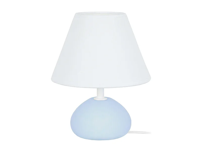 Lampe de Chevet TOSEL ,bois,Bleu,H22xD16xP16cm