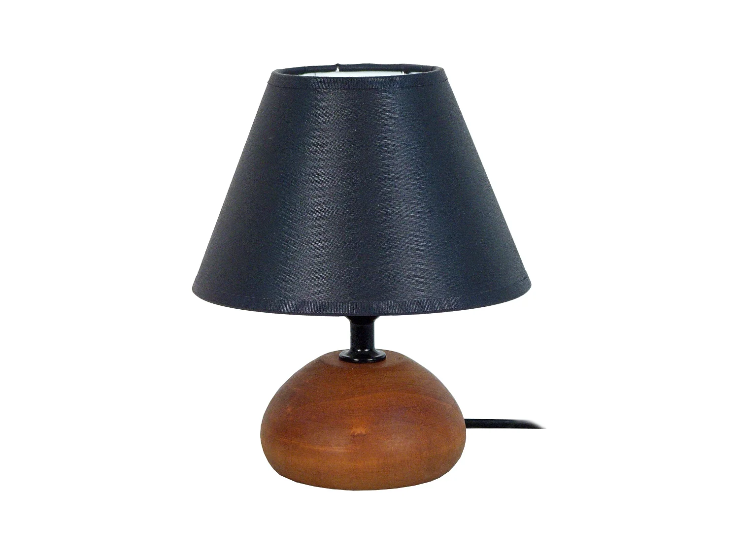 Lampe de Chevet TOSEL ,bois,foncé ,H22x D 16xP16cm