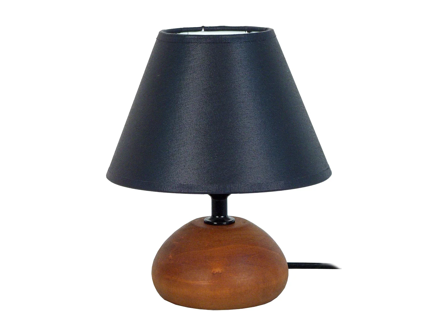 Lampe de Chevet TOSEL ,bois,foncé ,H22x D 16xP16cm