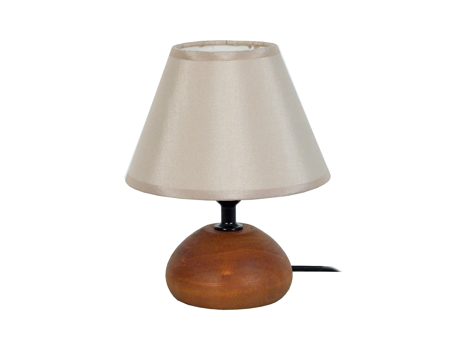 Lampe de Chevet TOSEL ,bois,foncé ,H22x D16xP16cm