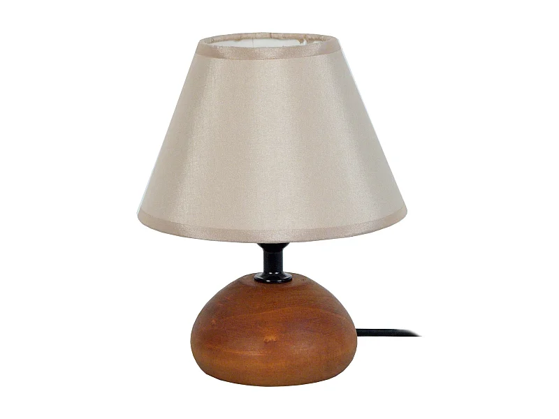 Lampe de Chevet TOSEL ,bois,foncé ,H22x D16xP16cm