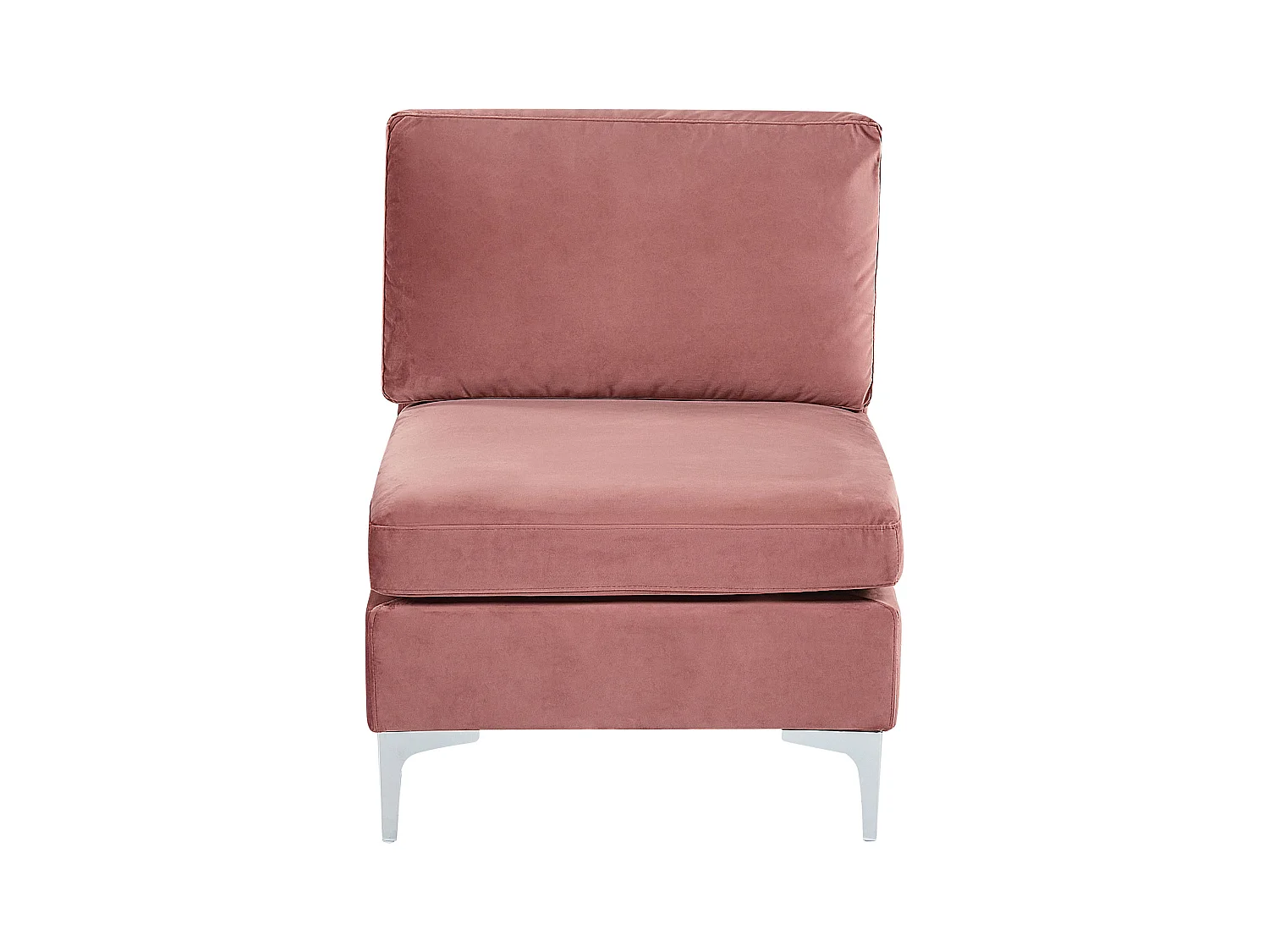 Modulaire hoekbank EVJA Fluweel Roze 5-zitter Linkerzijde