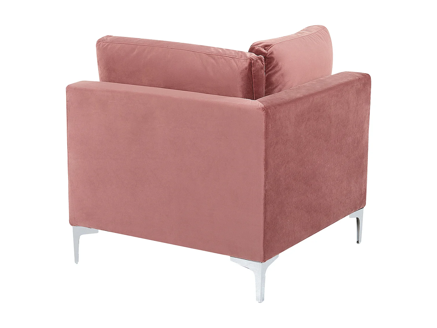 Modulaire bank EVJA Fluweel Roze Met ottomaan 3-zitter