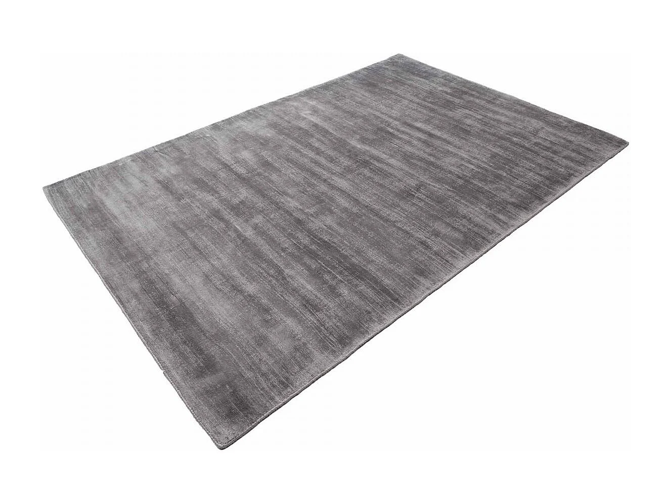 tapis chambre 170x240 fait à la main en viscose marron rectangle motif uni NEO +