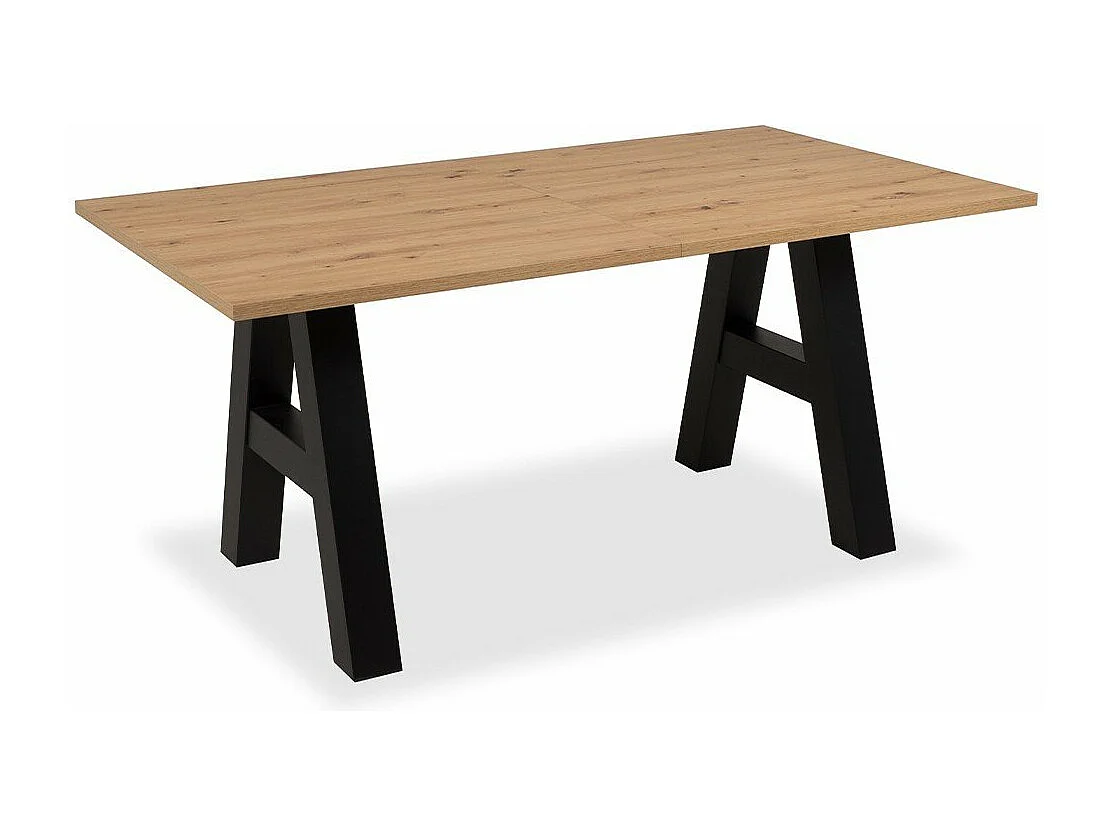Table a manger GRANADA extensible - Style Industriel - 6/10 personnes - 2 rallonges 40 cm - L 157/197 x P 90 x H 75 cm
