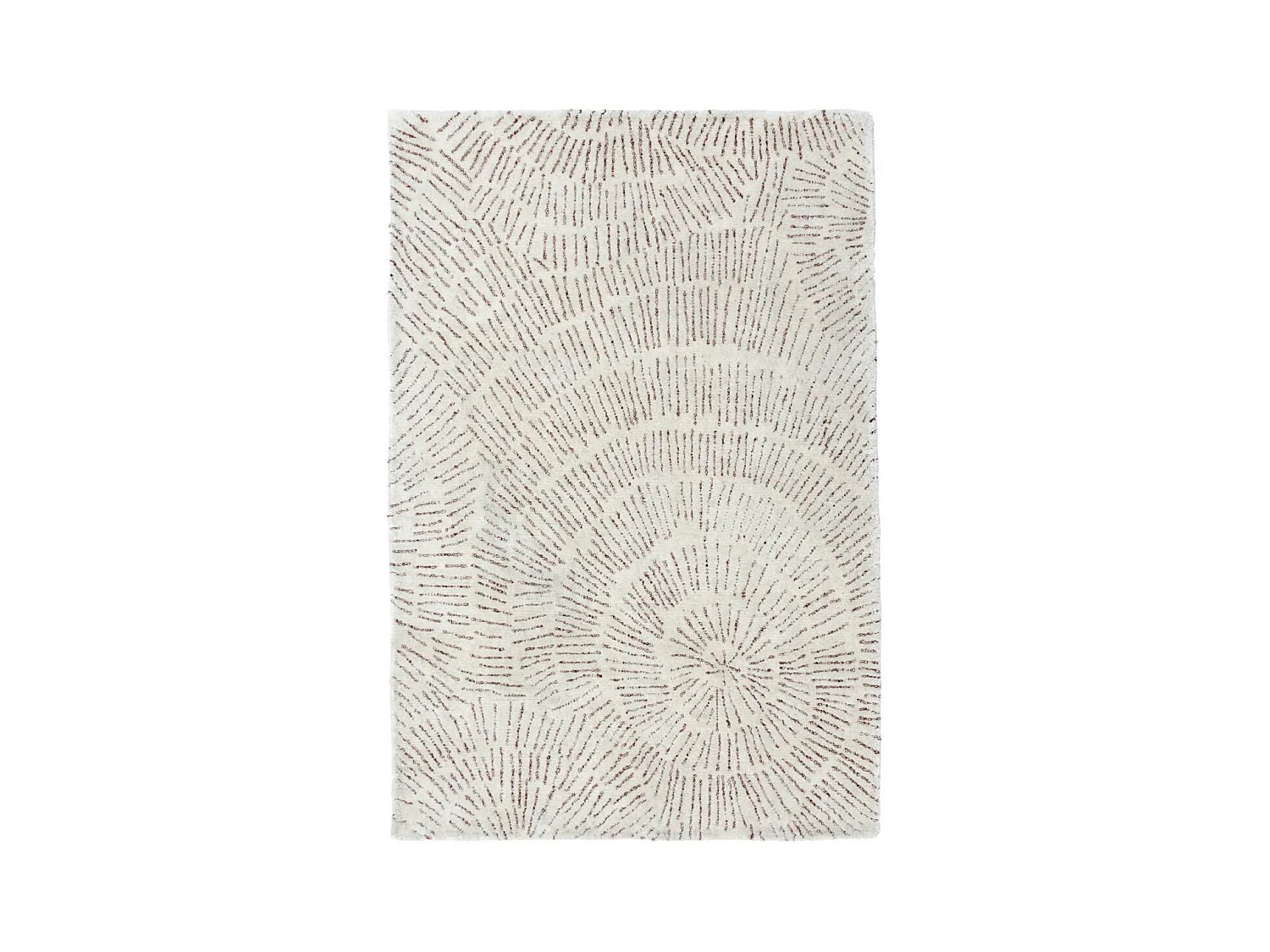 tapis chambre 160x230 fait à la main en laine crème rectangle motif faux uni