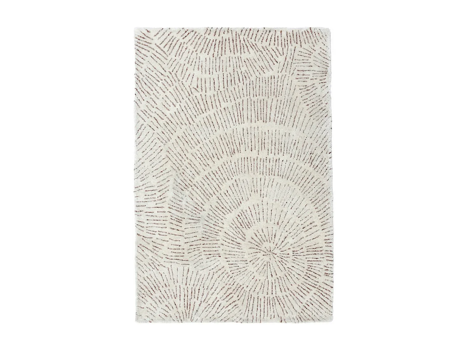 tapis chambre 160x230 fait à la main en laine crème rectangle motif faux uni