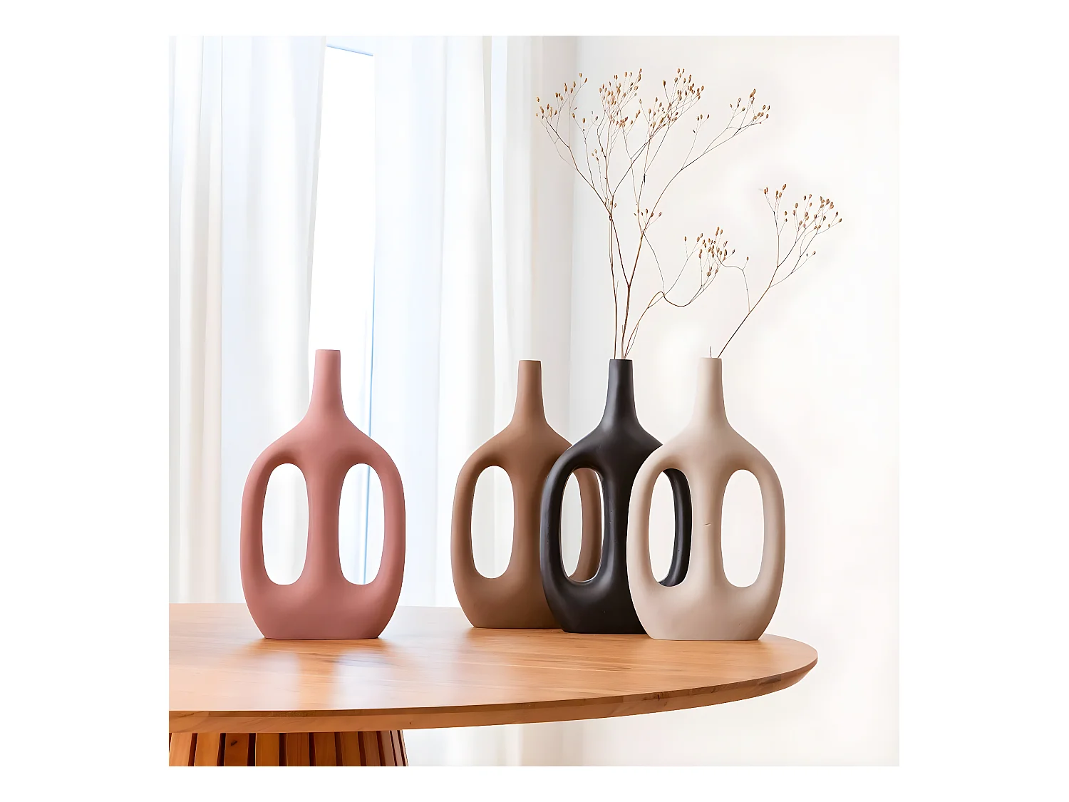 Vase soliflore rose en aluminium Pivoine