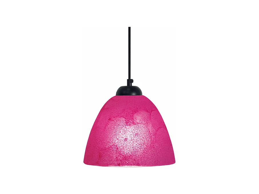 Suspension dôme verre  violet 80 cm.