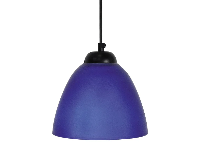 PIREO - Suspension cloche verre bleu