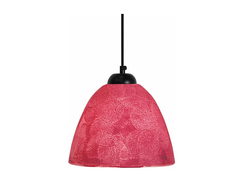 Suspensão TOSEL  PIREO vidro cúpula roxo D13 x  H80  cm