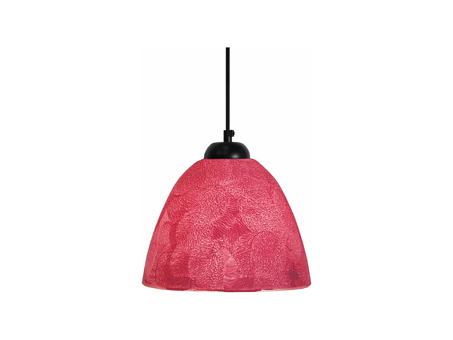 Suspensão TOSEL  PIREO vidro cúpula roxo D13 x  H80  cm