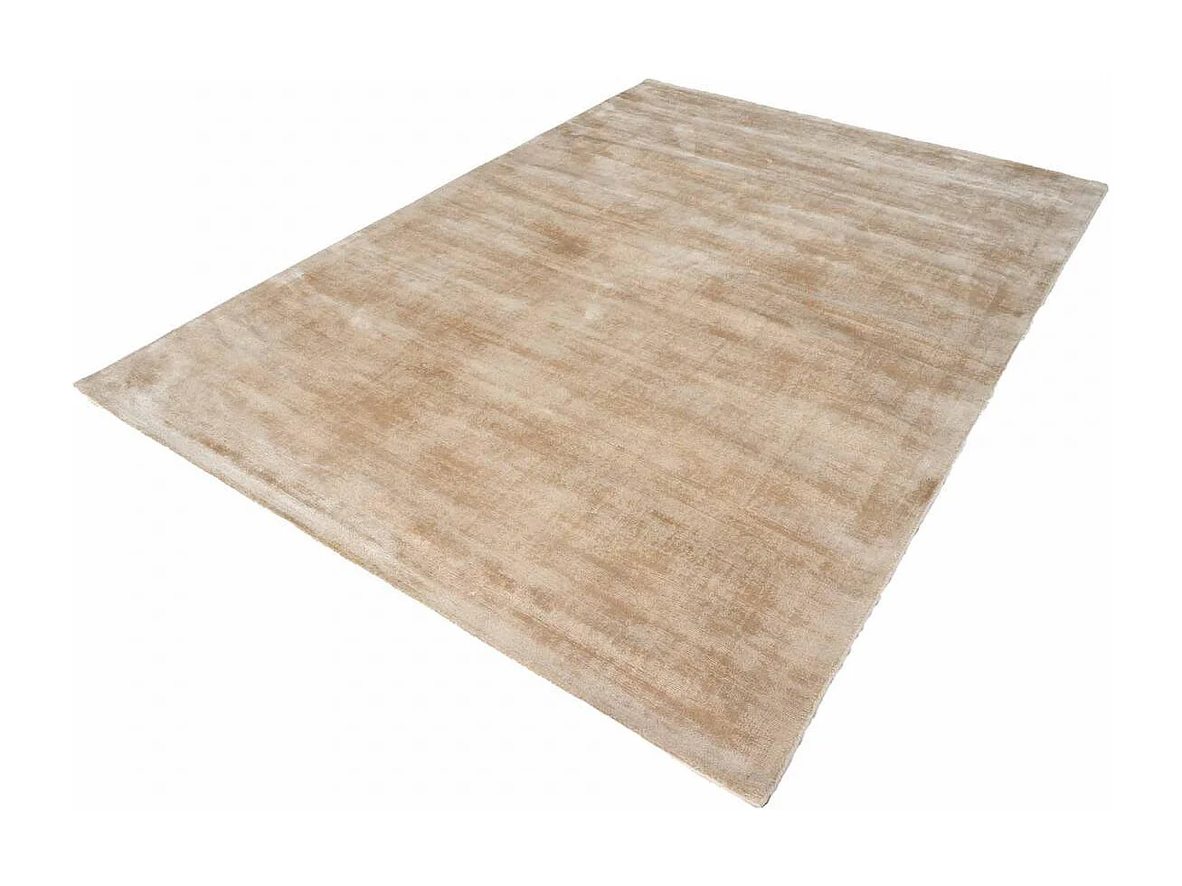 tapis chambre 170x240 fait à la main en viscose beige rectangle motif uni NEO +