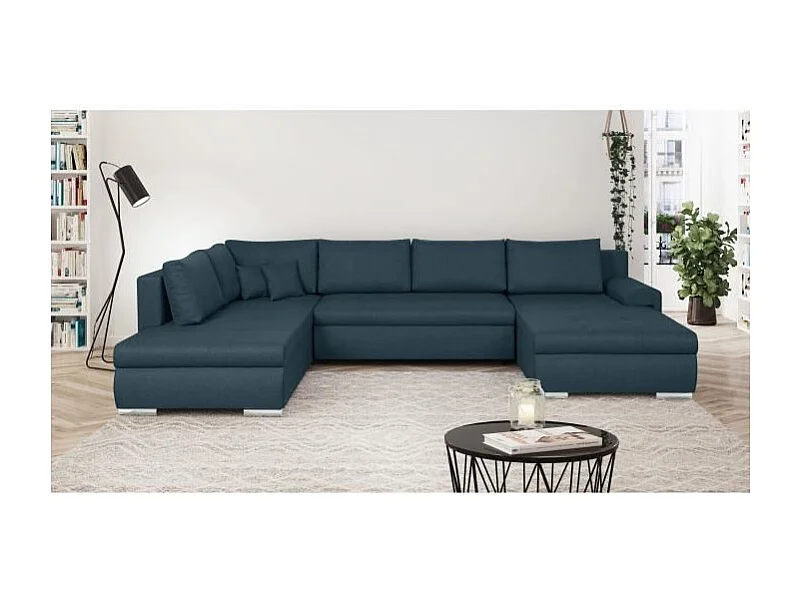 Panoramische Hoekslaapbank 7-zits Eendblauw - INDIAN