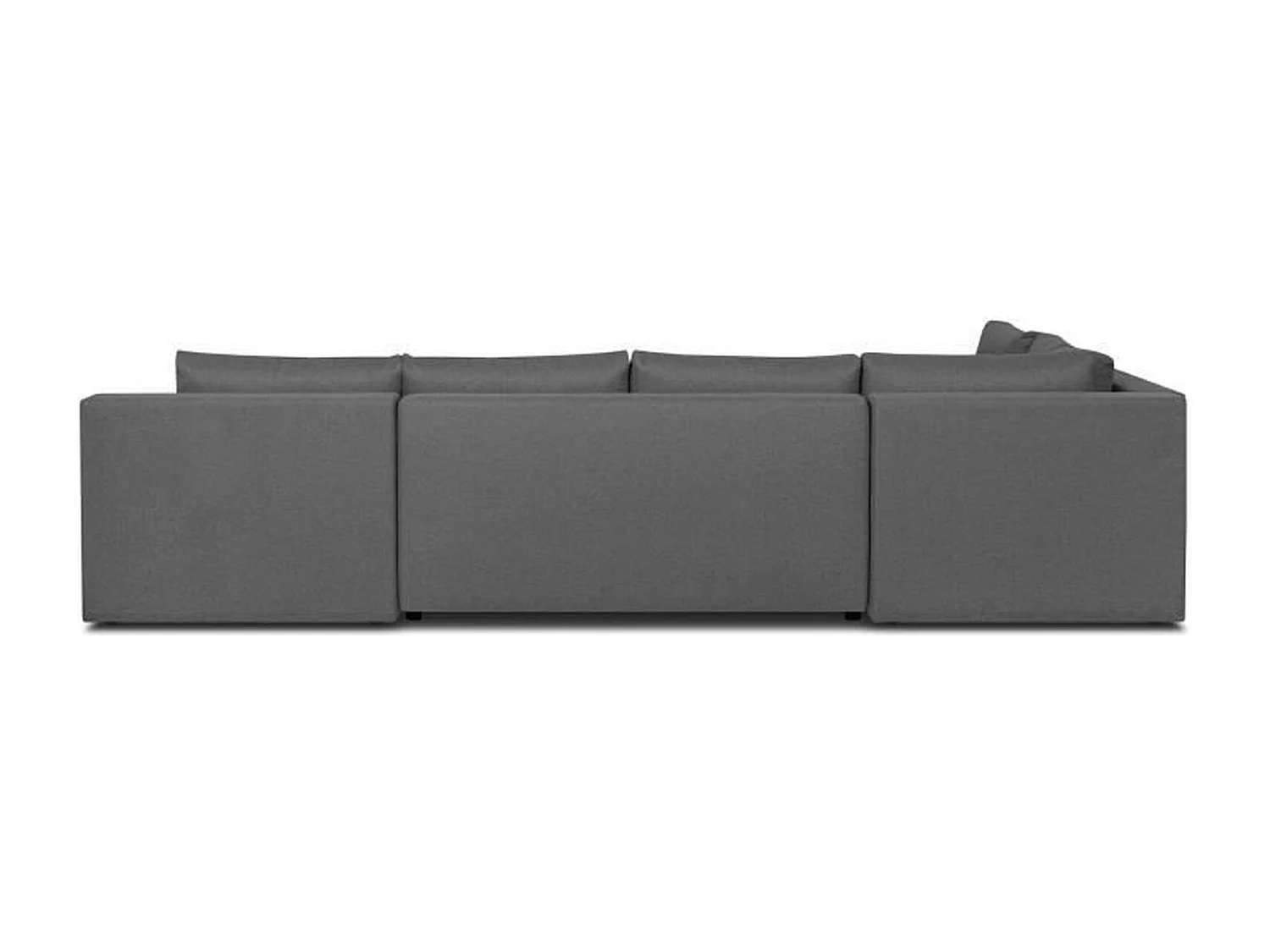 Panorama-Ecksofa mit Schlaffunktion 7 Sitzplätze Grau - INDIAN