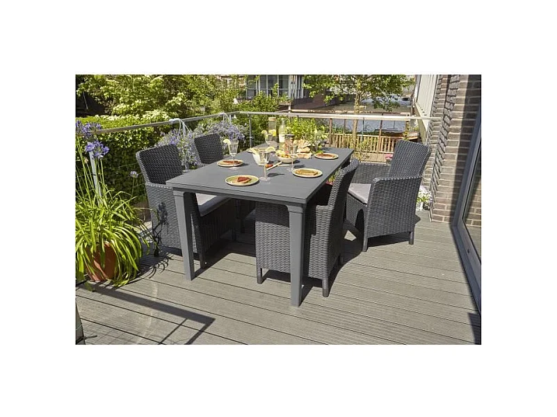 Chaise de salle à manger de jardin Trenton Graphite