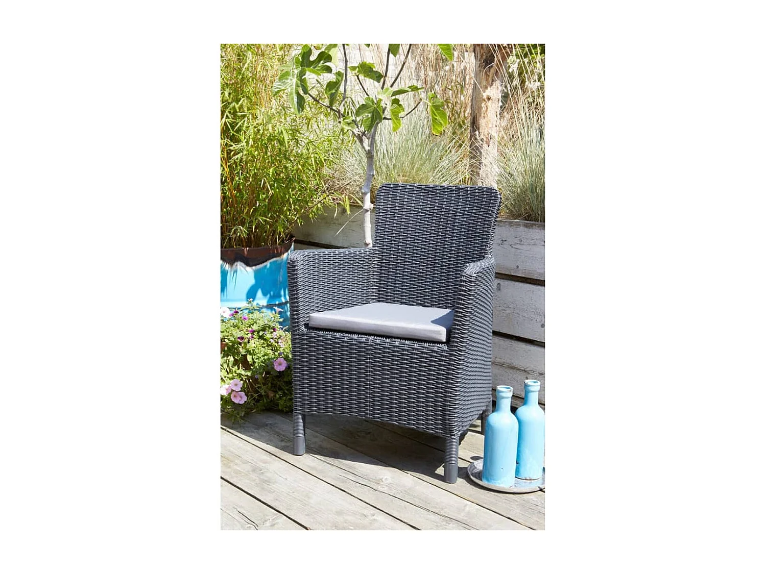 Tuinstoel Trenton grafietkleurig