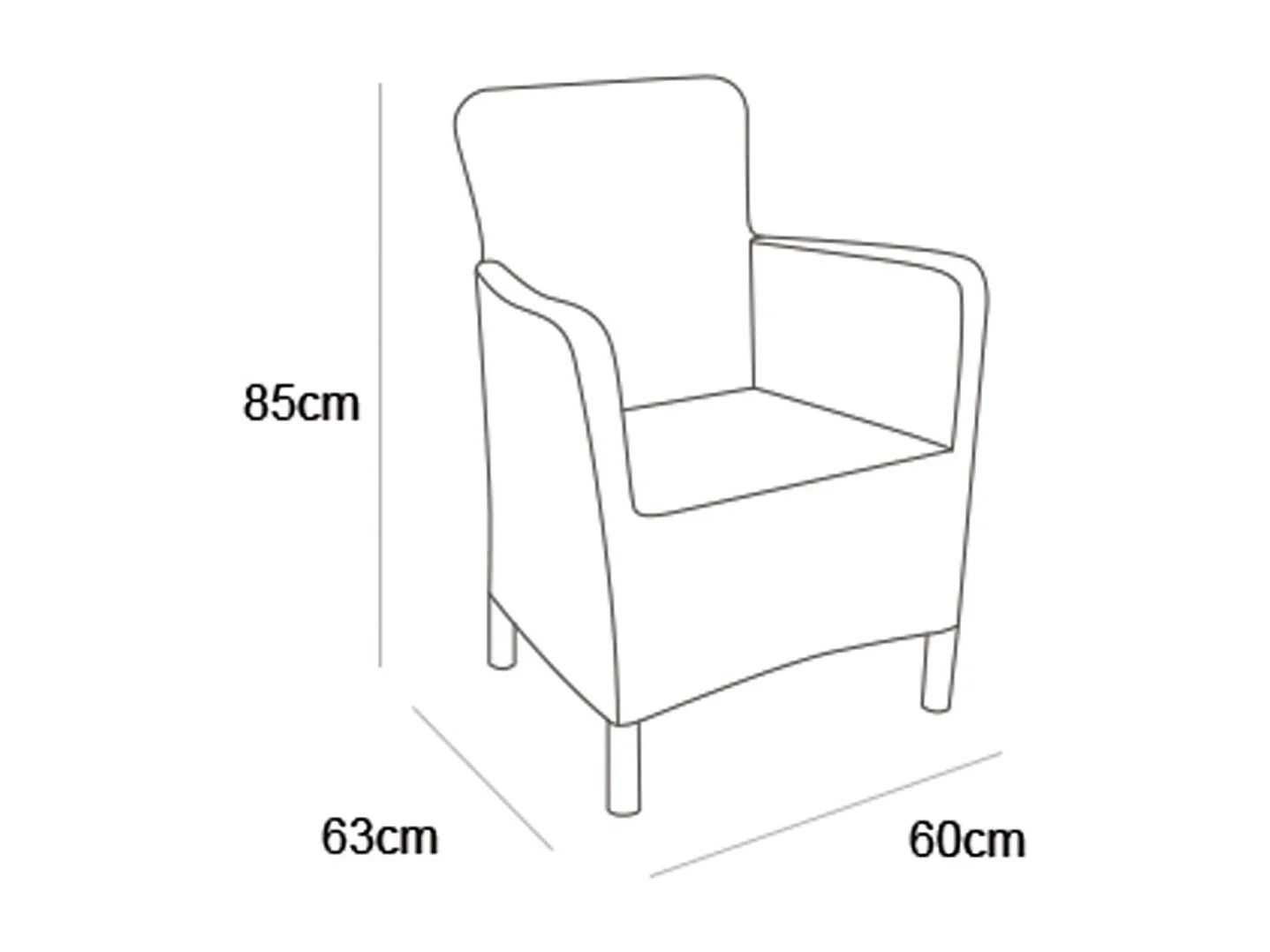 Tuinstoel Trenton grafietkleurig
