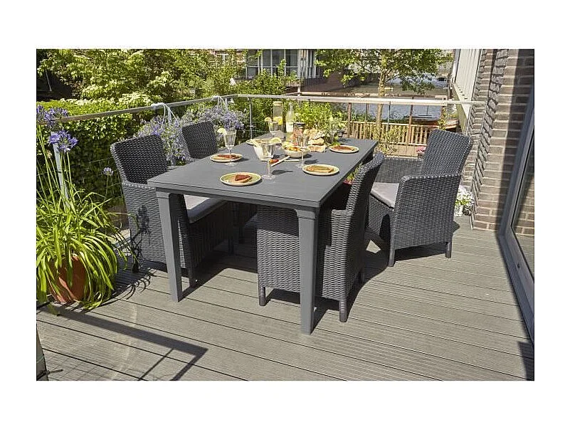 Tuinstoel Trenton grafietkleurig