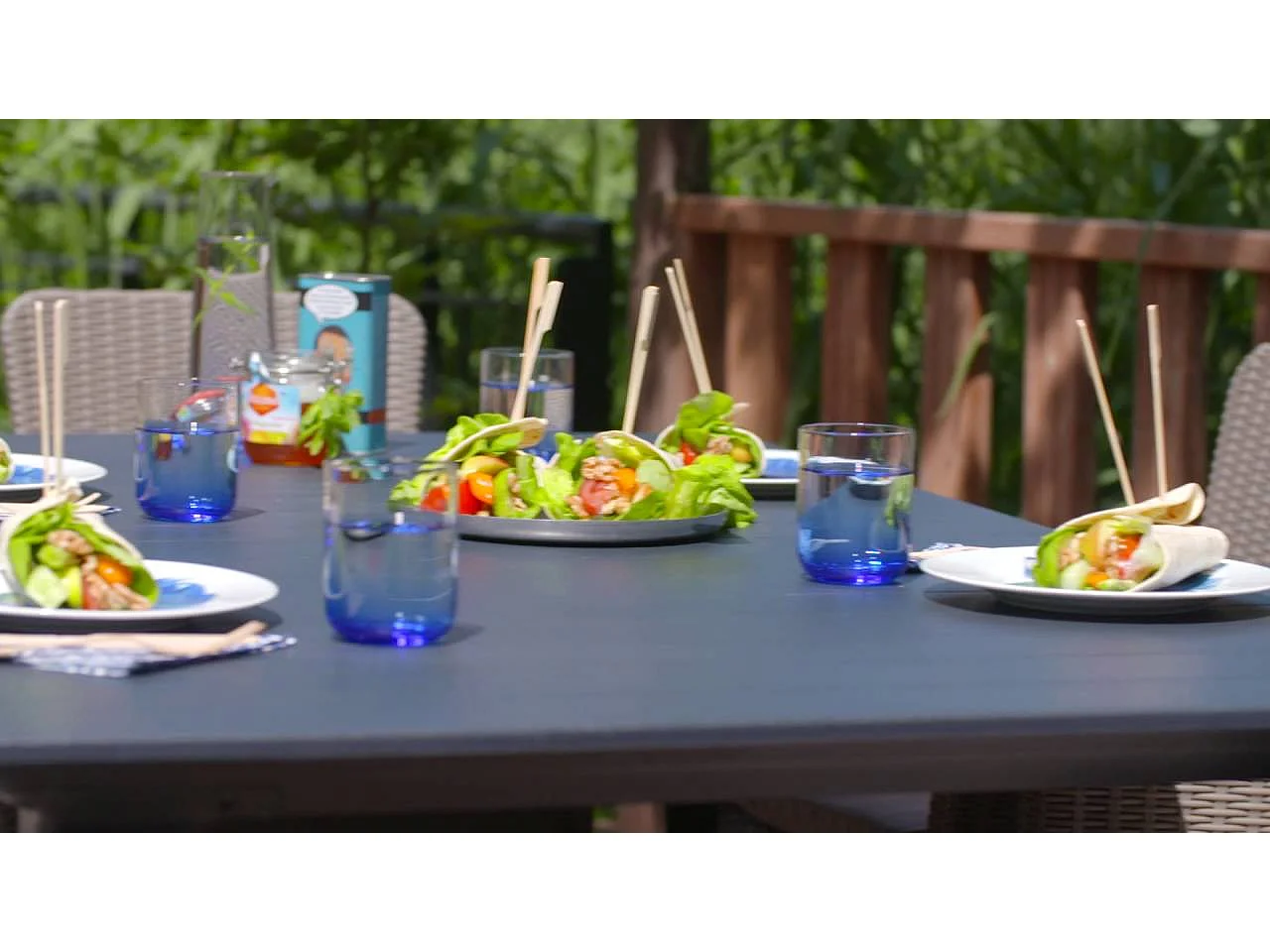 Chaise de salle à manger de jardin Trenton Graphite