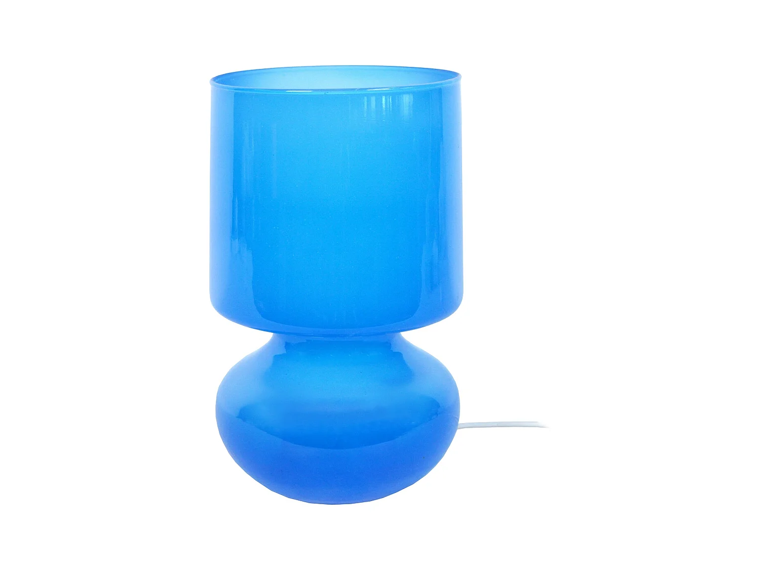 Lampe de Chevet TOSEL ,verre,Bleu,H24xD14xP14cm